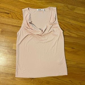 NWT Three Dots drape neck Sleeveless Tank Top